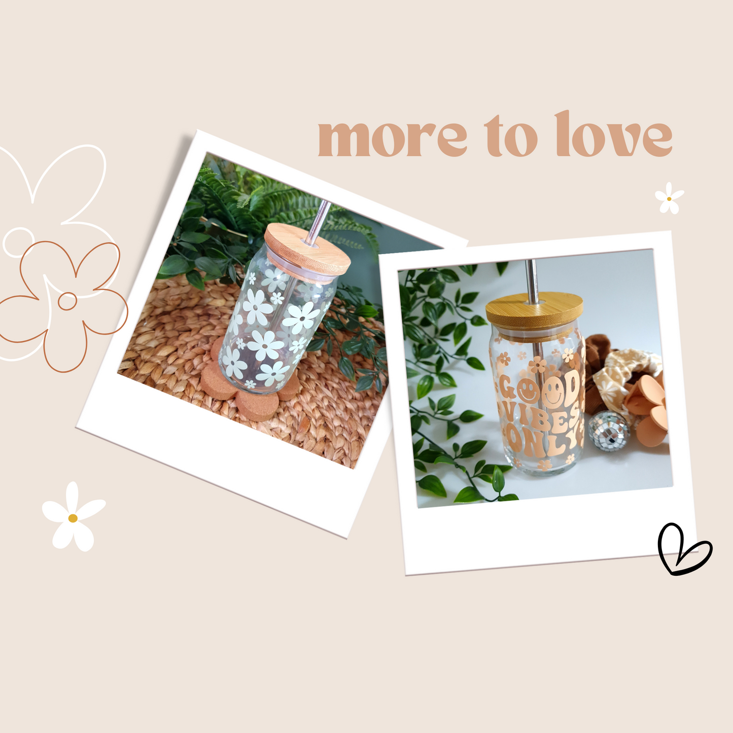 πΌπ Smiley Daisy Checkerboard: 16oz Glass Cup