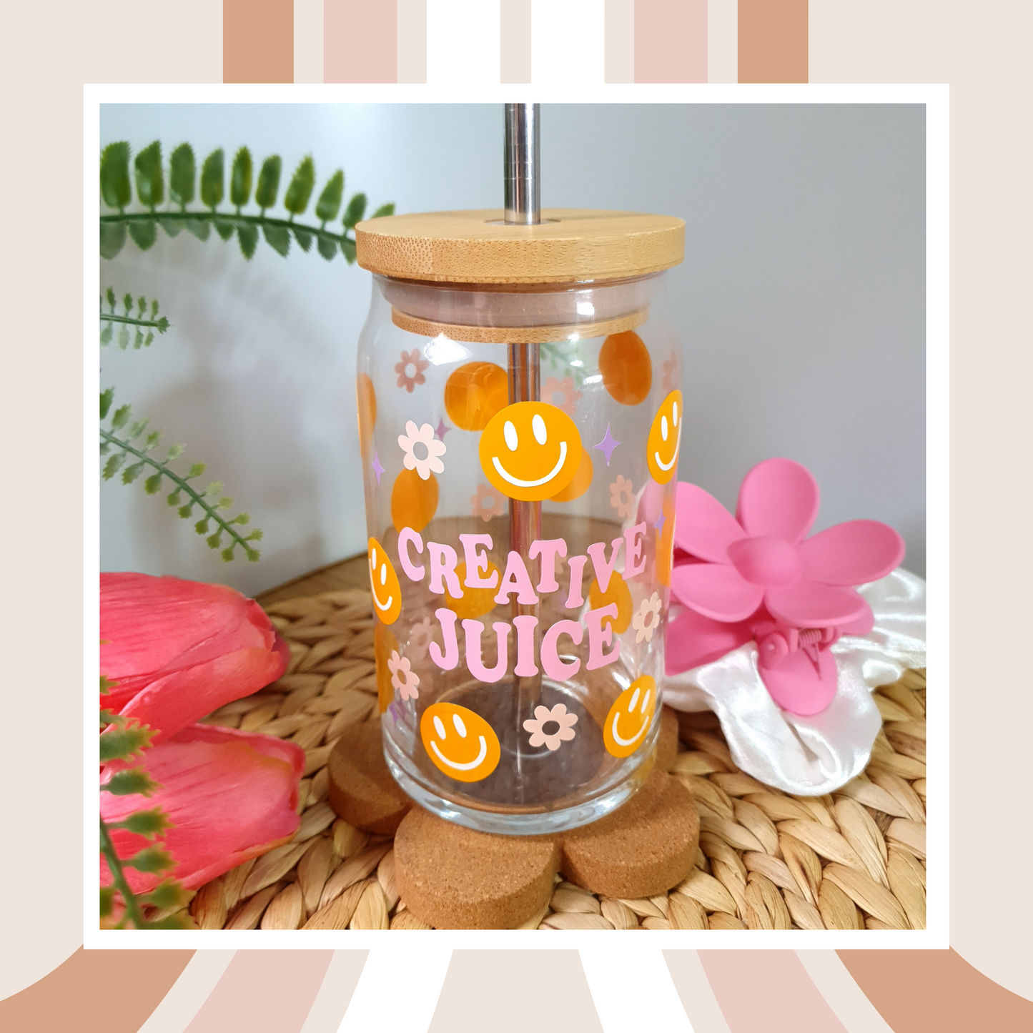 🎨🥤 Creative Juice: 16oz Glass Cup